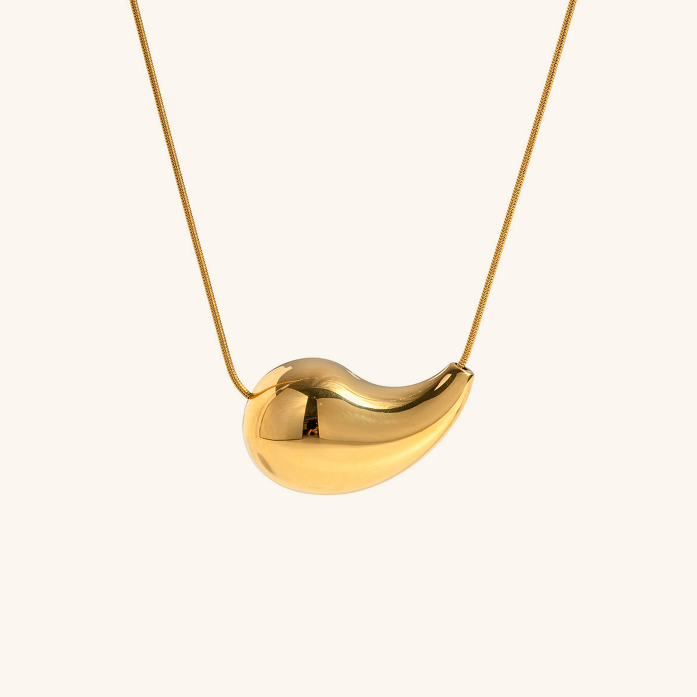 18k Gold Sandy Drop Necklace