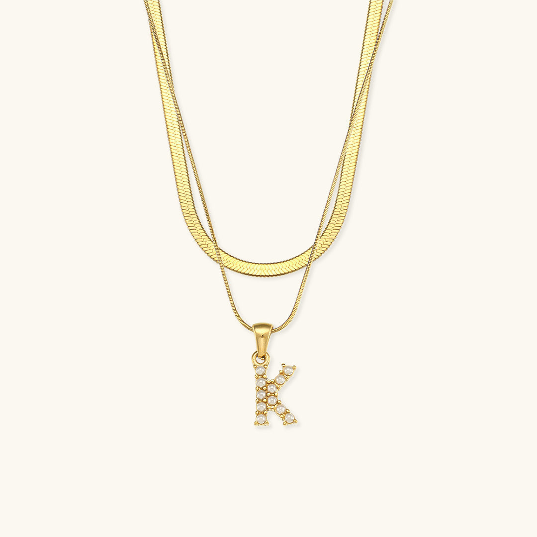Fiona 18k Gold Layered Initial Necklace
