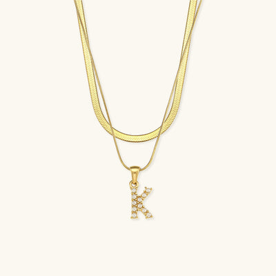 Fiona 18k Gold Layered Initial Necklace