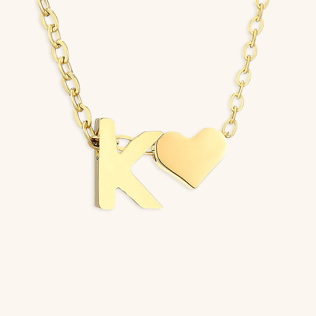 18k Gold Initial Necklace - Ria