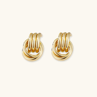 Luna Multi-Layered Earrings in 18k Gold