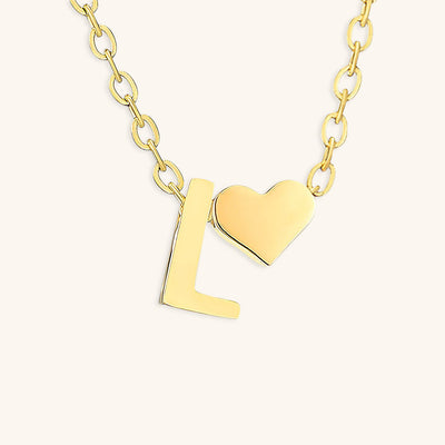18k Gold Initial Necklace - Ria