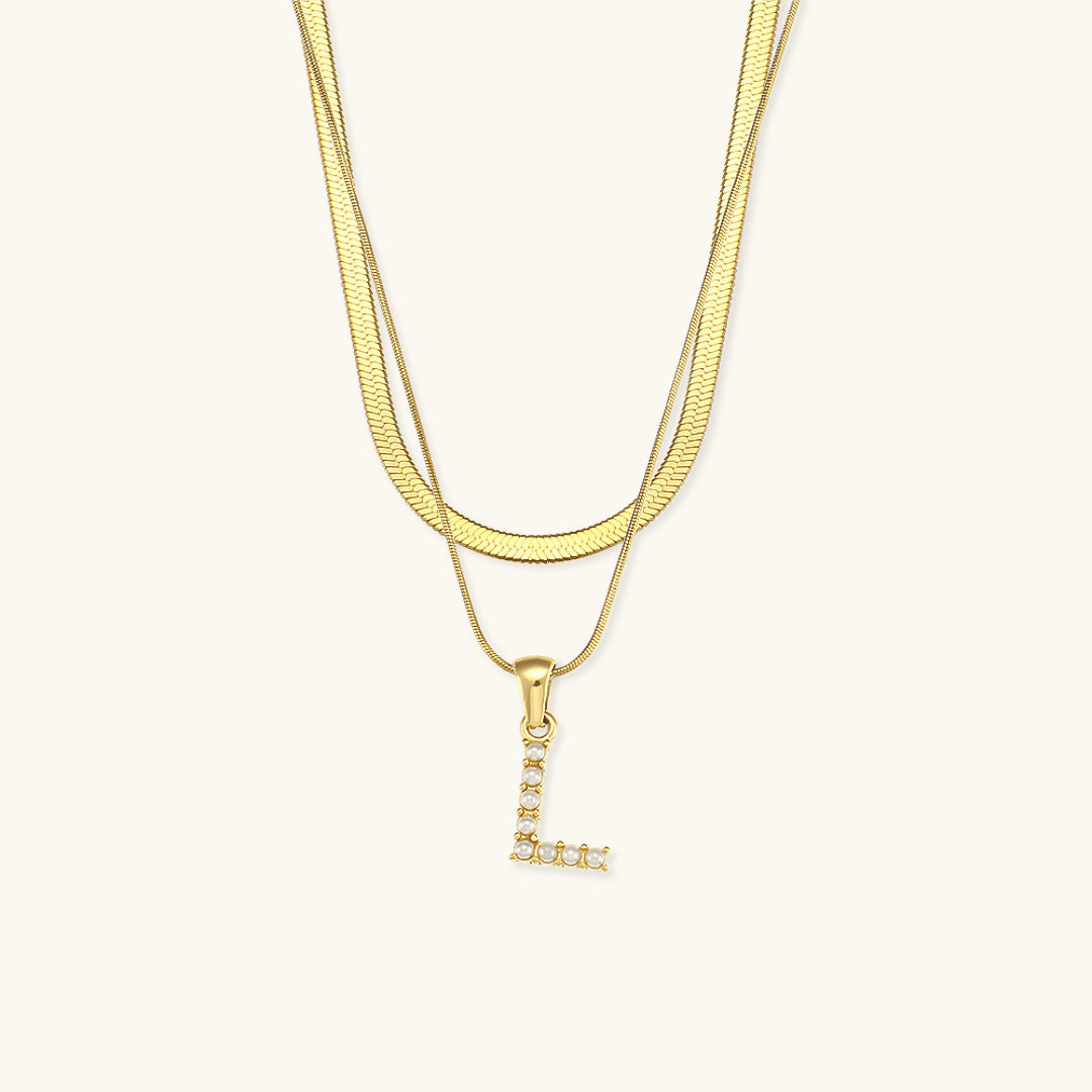 Fiona 18k Gold Layered Initial Necklace
