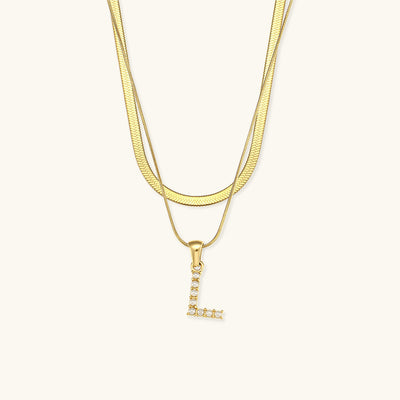 Fiona 18k Gold Layered Initial Necklace