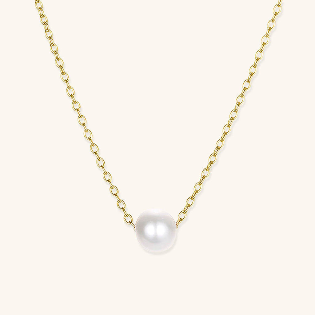 14k Gold Marianne Necklace Adorned with Freshwater Pearls