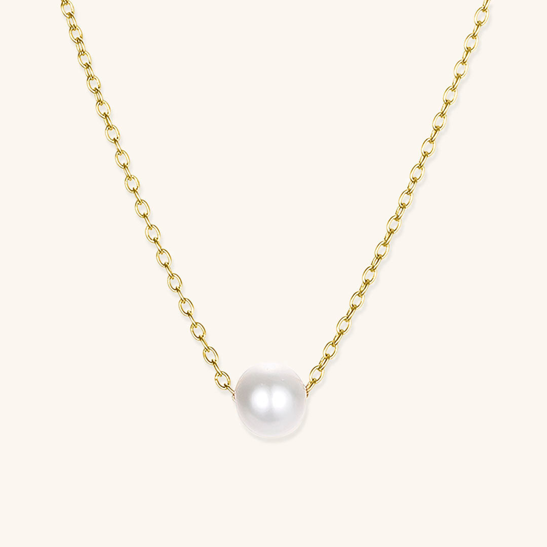 14k Gold Marianne Necklace Adorned with Freshwater Pearls