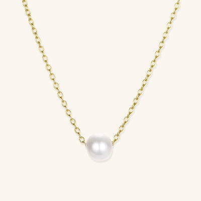 14k Gold Marianne Necklace Adorned with Freshwater Pearls