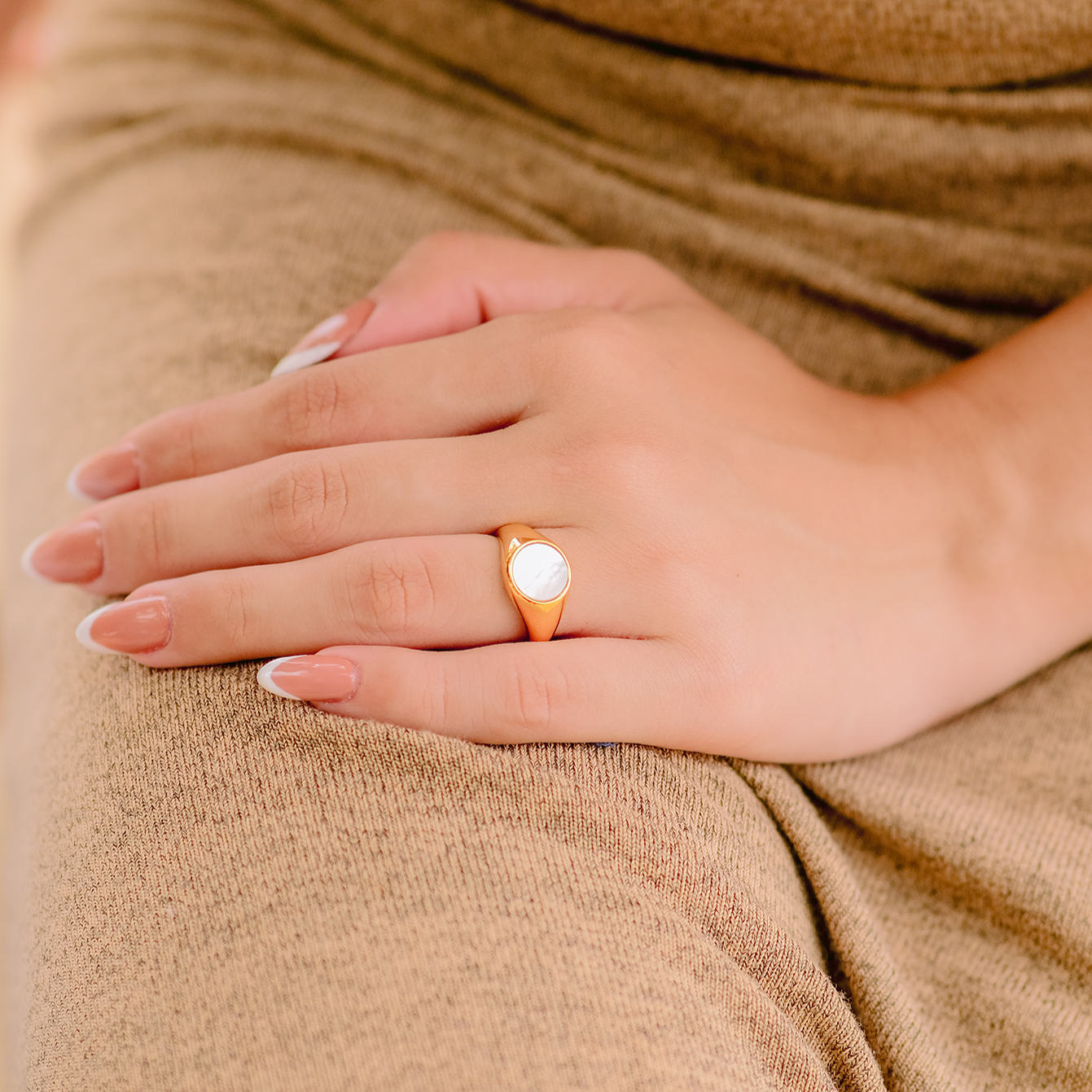18k Gold Pearl Ring