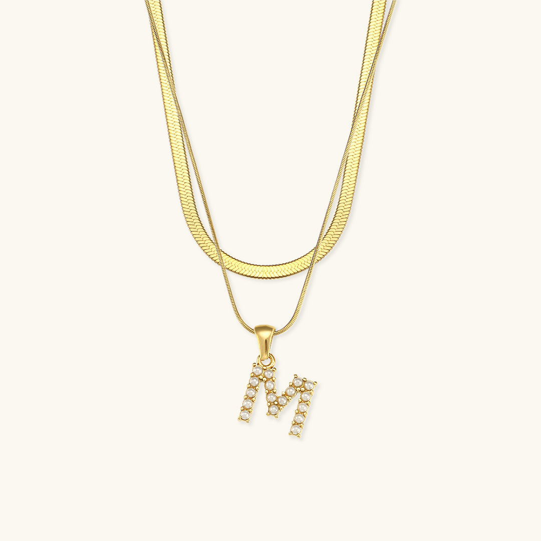 Fiona 18k Gold Layered Initial Necklace