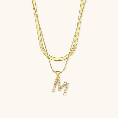 Fiona 18k Gold Layered Initial Necklace
