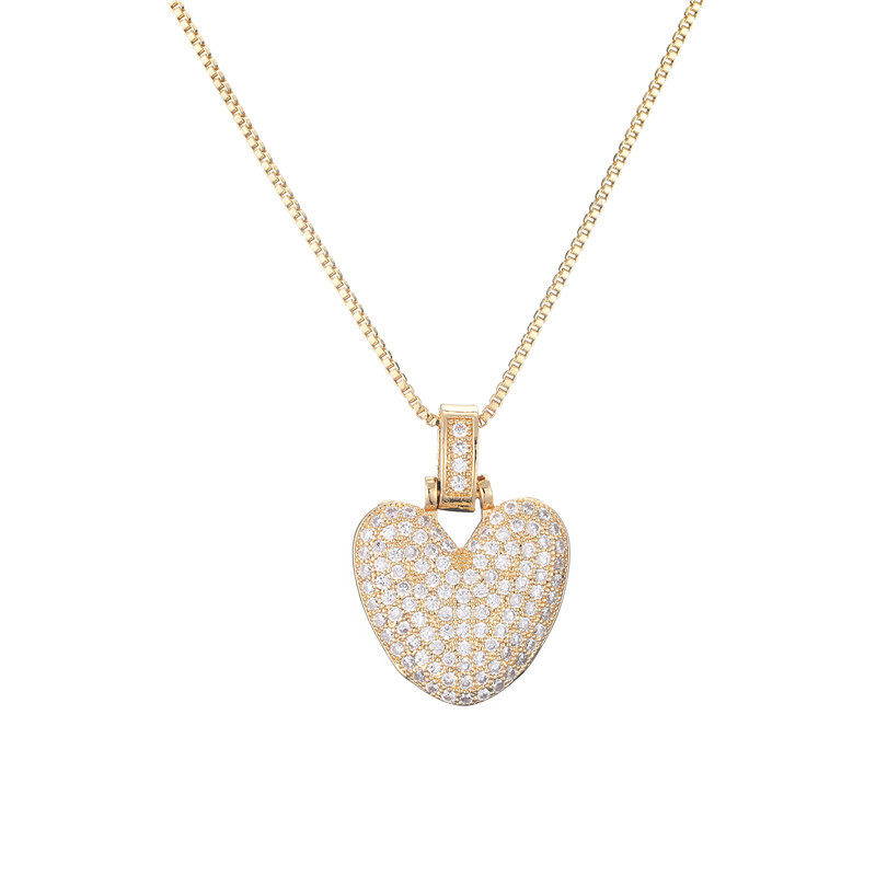 14k Gold Diamond-Studded Initial Bubble Necklace