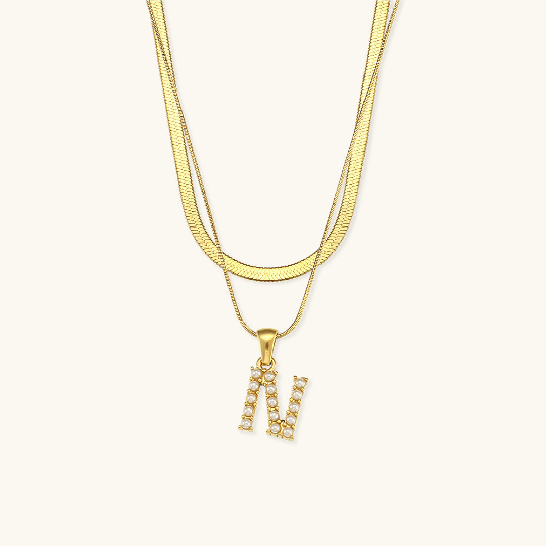 Fiona 18k Gold Layered Initial Necklace