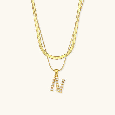 Fiona 18k Gold Layered Initial Necklace