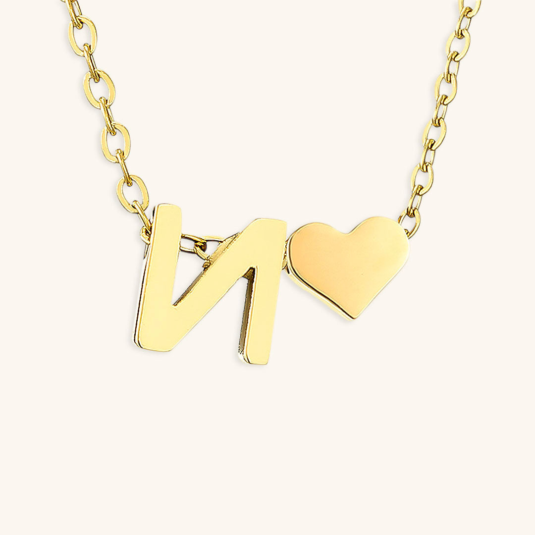 18k Gold Initial Necklace - Ria