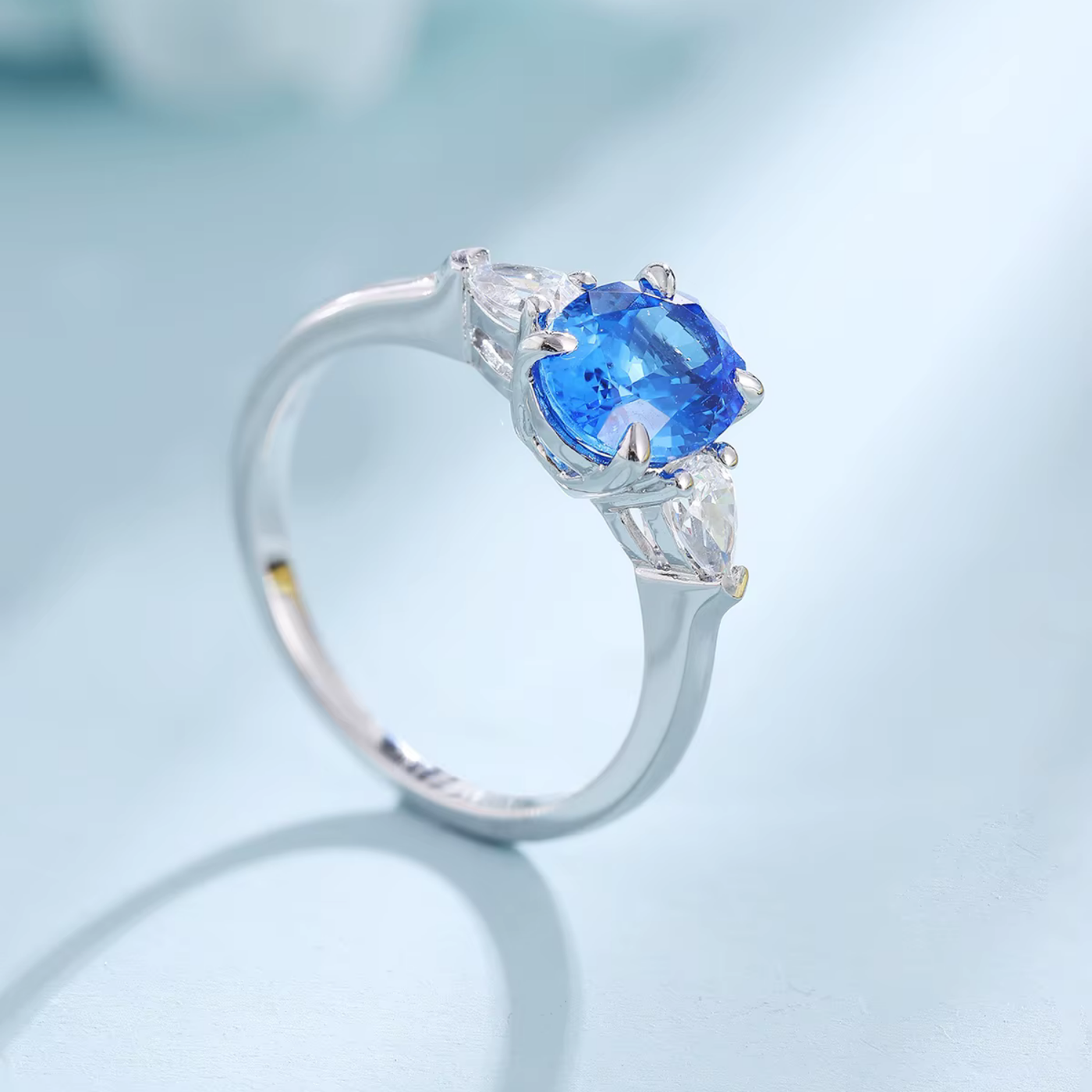 Authentic Blue Crystal Gemstone Ring