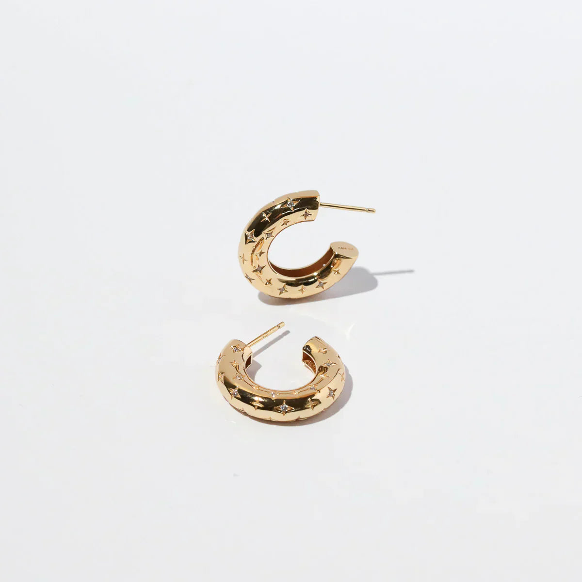 16k Gold Cosmic Hoop Earrings