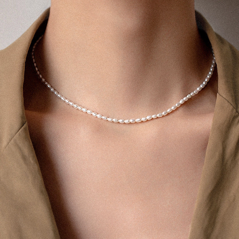 Freshwater Pearl Necklace with 18k Gold Accents
