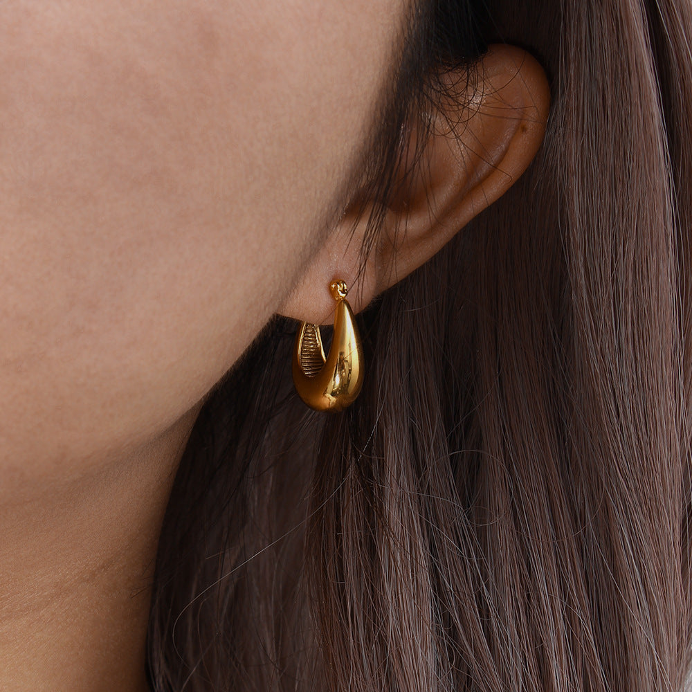 18k Gold Circle-Shaped Evie Hoop Earrings
