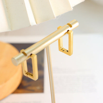 Terra Geometric Earrings in 18k Gold