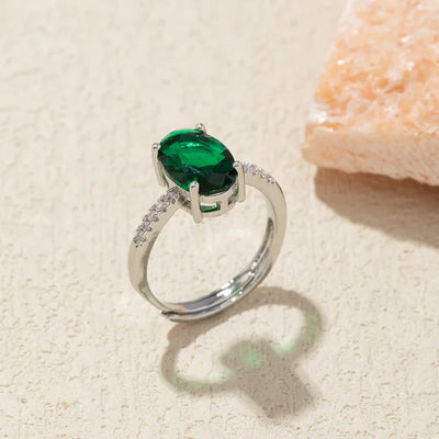 Oval Cut Natural Moonstone Ring