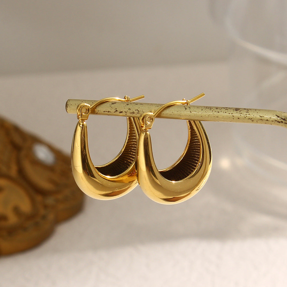 18k Gold Circle-Shaped Evie Hoop Earrings