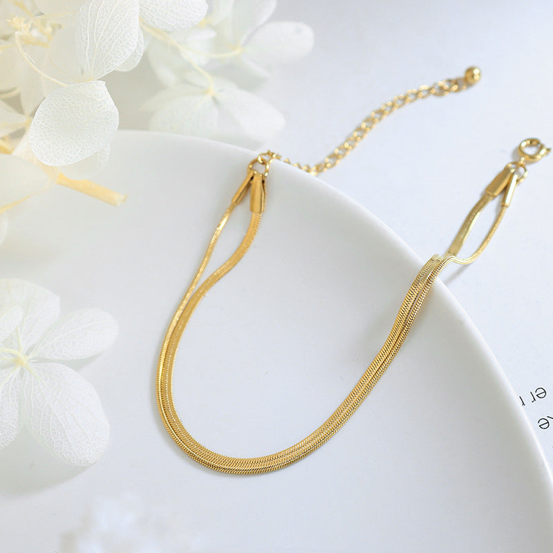 Timeless Double Gold Bracelet | 18k Gold