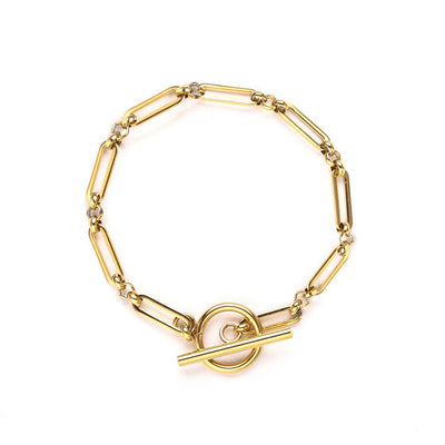 Link™ Gold T-Bar Bracelet