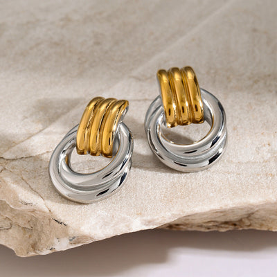 Luna Multi-Layered Earrings in 18k Gold