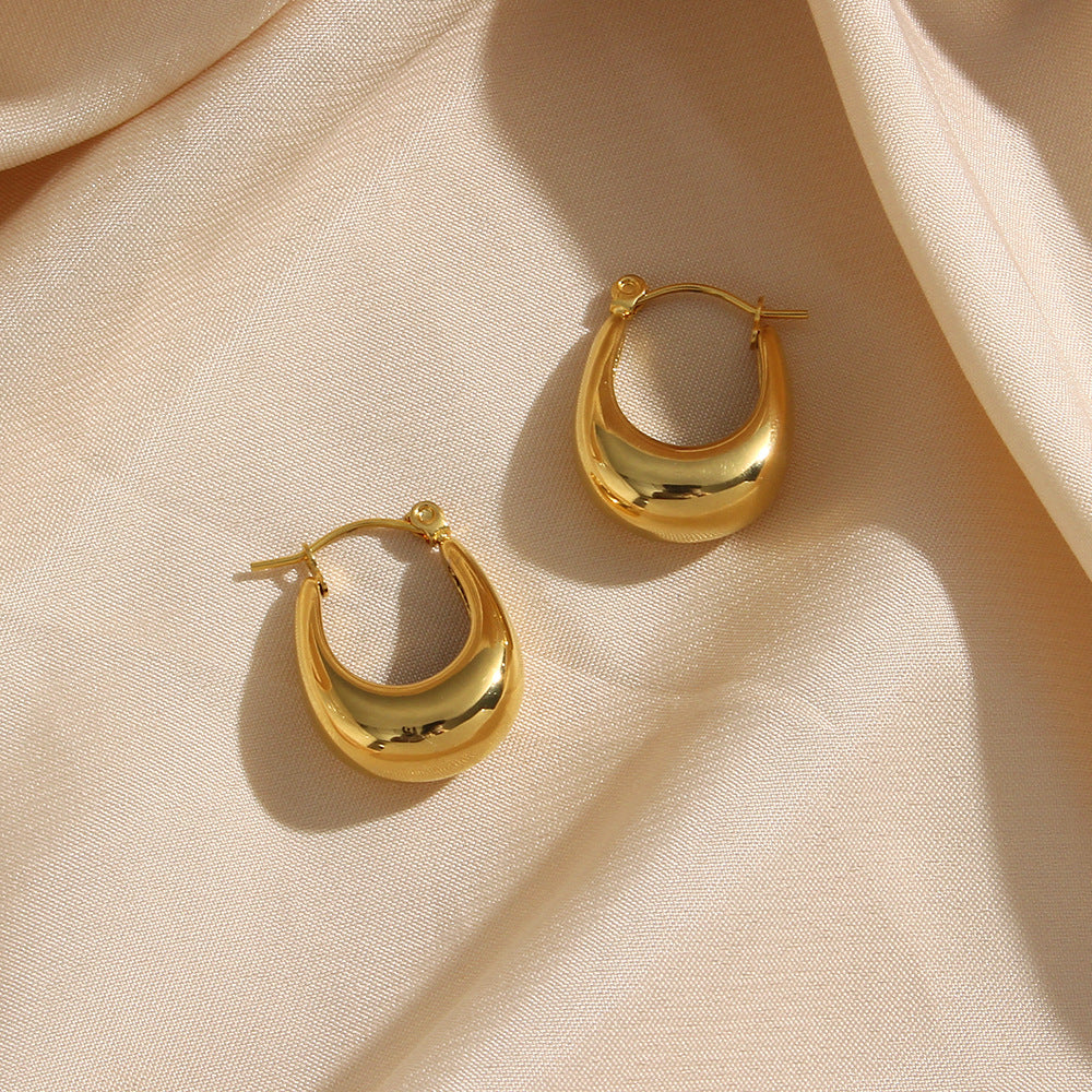 18k Gold Circle-Shaped Evie Hoop Earrings