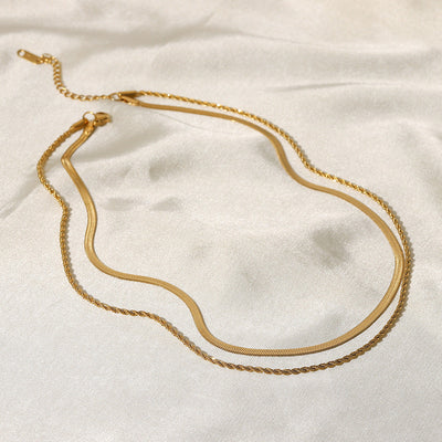 18k Gold Hailey Layered Necklace