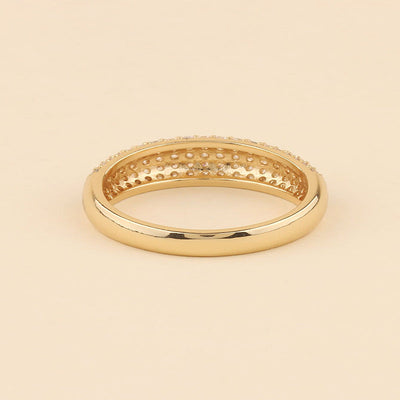 18k Gold Ring with Glass Dome