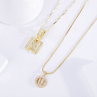 Initiale™ | Gold Moissanite Initial Necklace Set