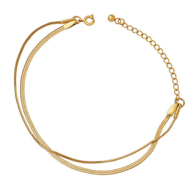 Timeless Double Gold Bracelet | 18k Gold