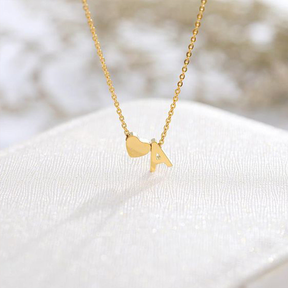 18k Gold Initial Necklace - Ria