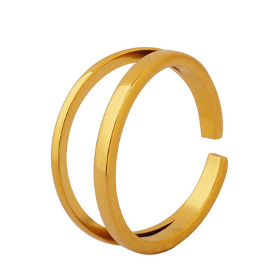 18k Gold Ring with Nilloverflade Finish