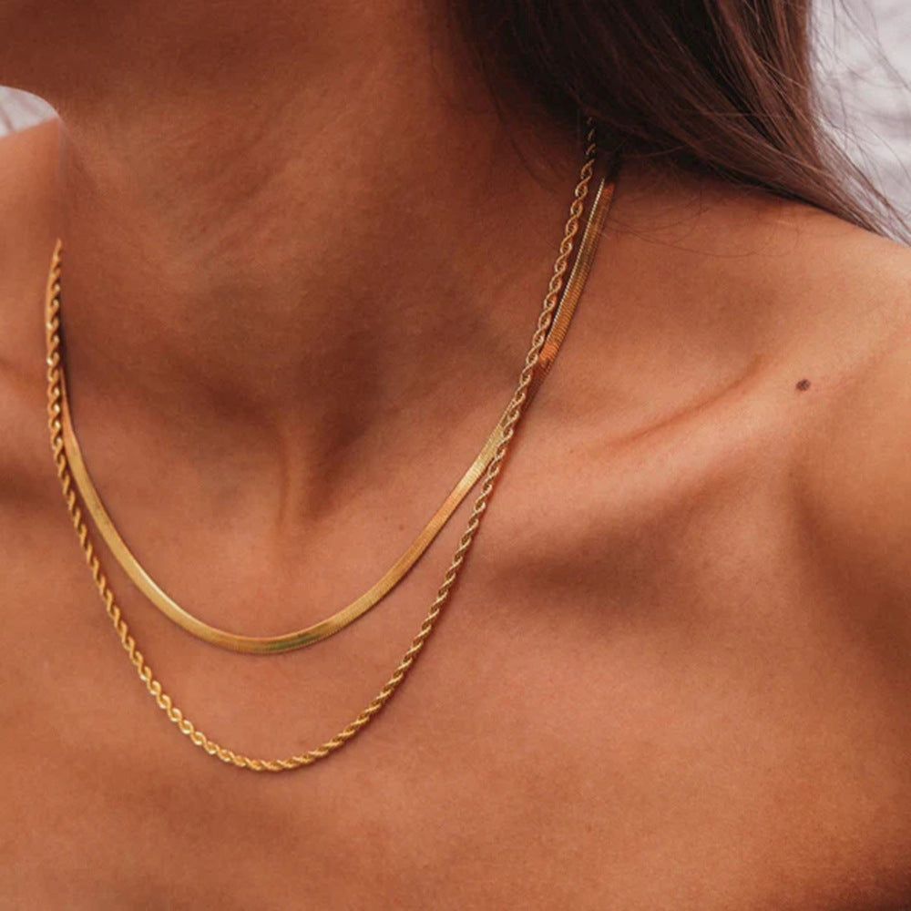18k Gold Hailey Layered Necklace