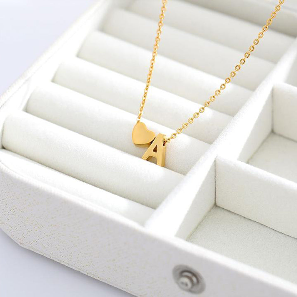 18k Gold Initial Necklace - Ria