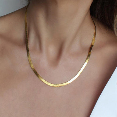 18k Gold Fish Braid Necklace