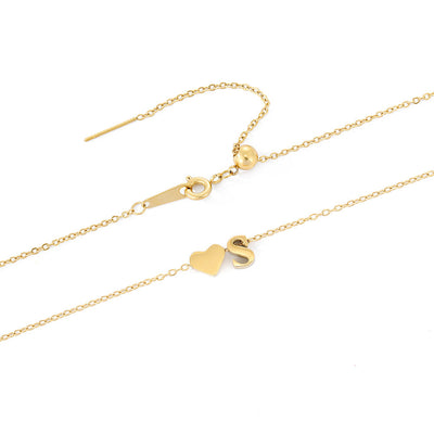 18k Gold Initial Necklace - Ria