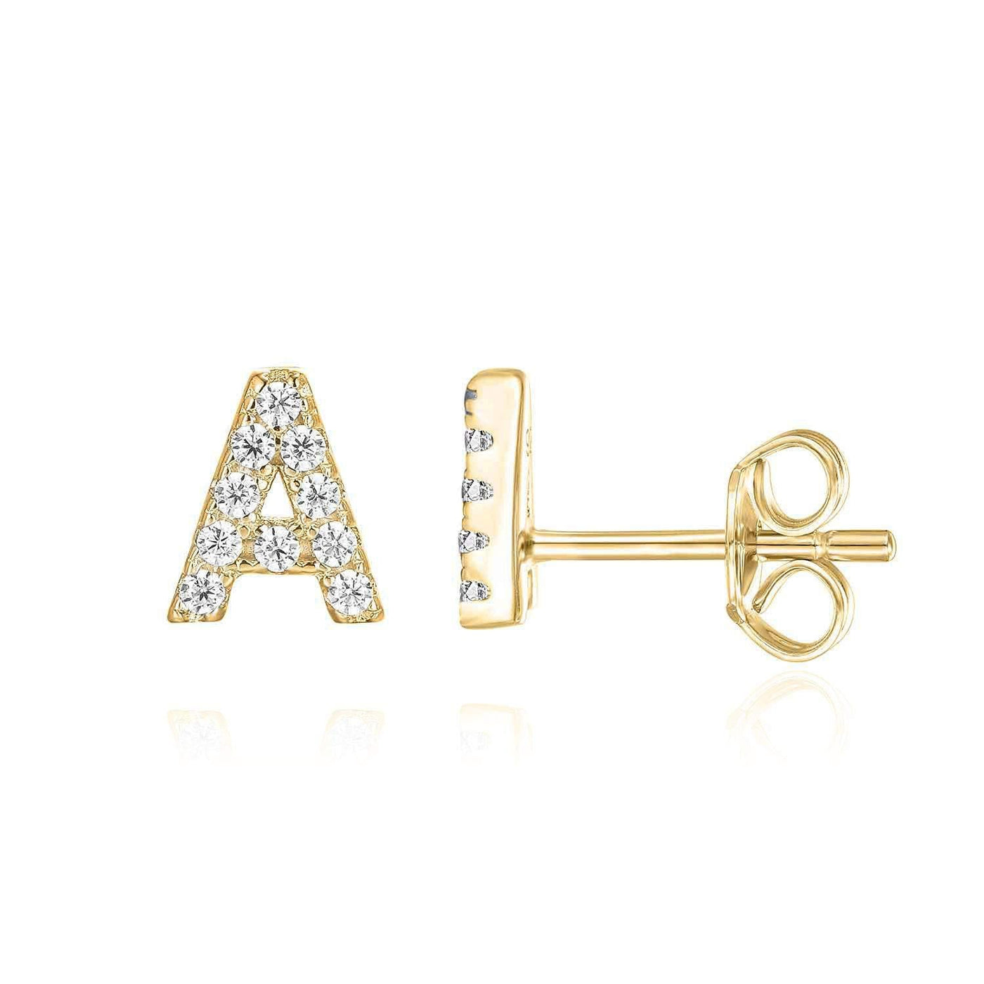 16k Gold Initial Earring