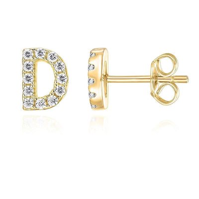 16k Gold Initial Earring