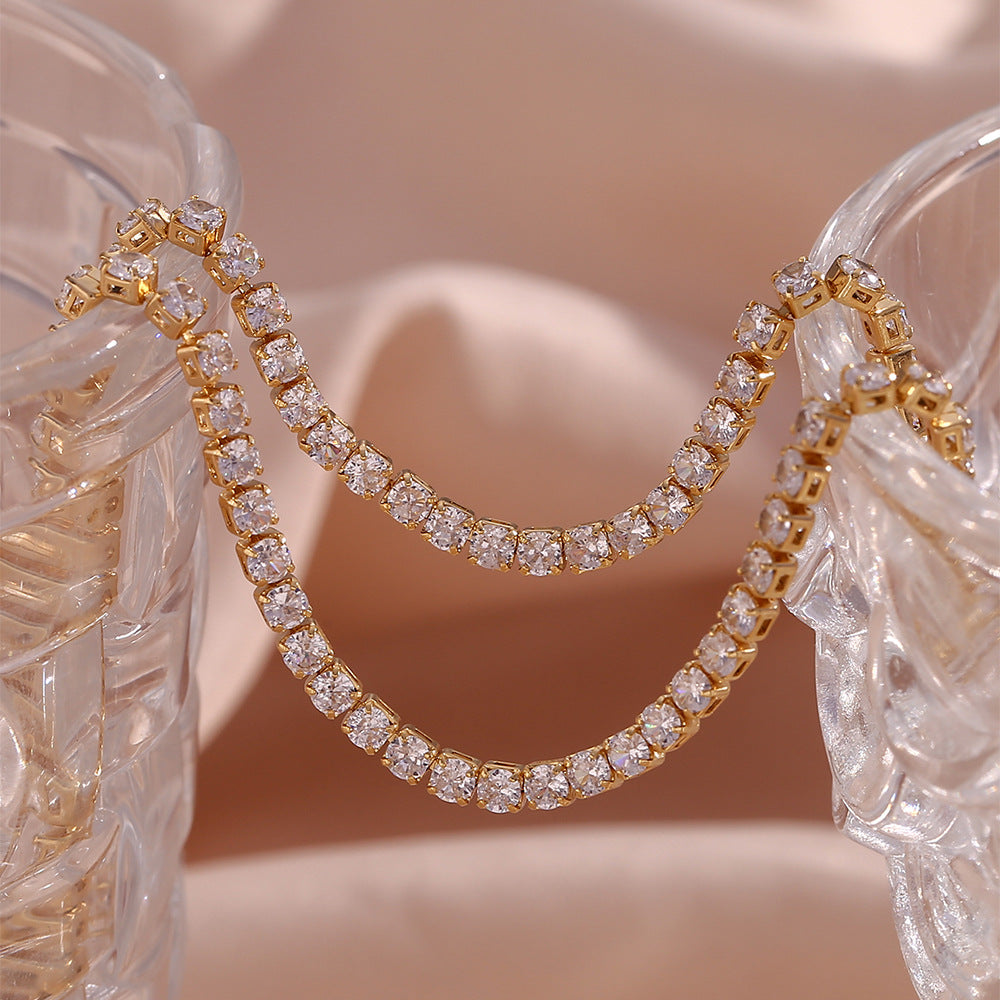 Isolde Diamond Tennis Necklace in 18k Gold