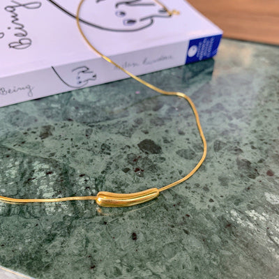 Sandra Snakebone Pendant in 14k Gold