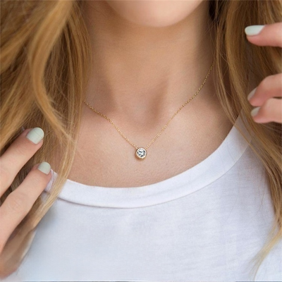 Amelia 18k Gold Birthstone Necklace