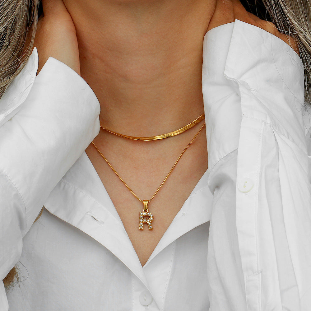 Fiona 18k Gold Layered Initial Necklace