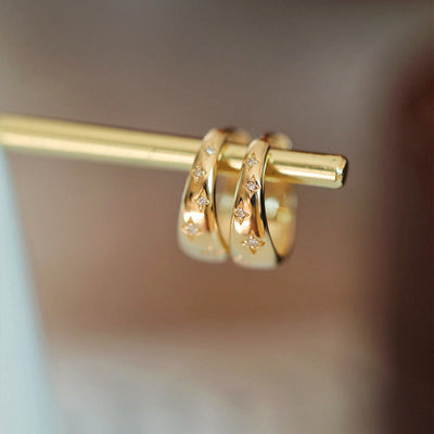 Elegant Gold and Silver Earrings