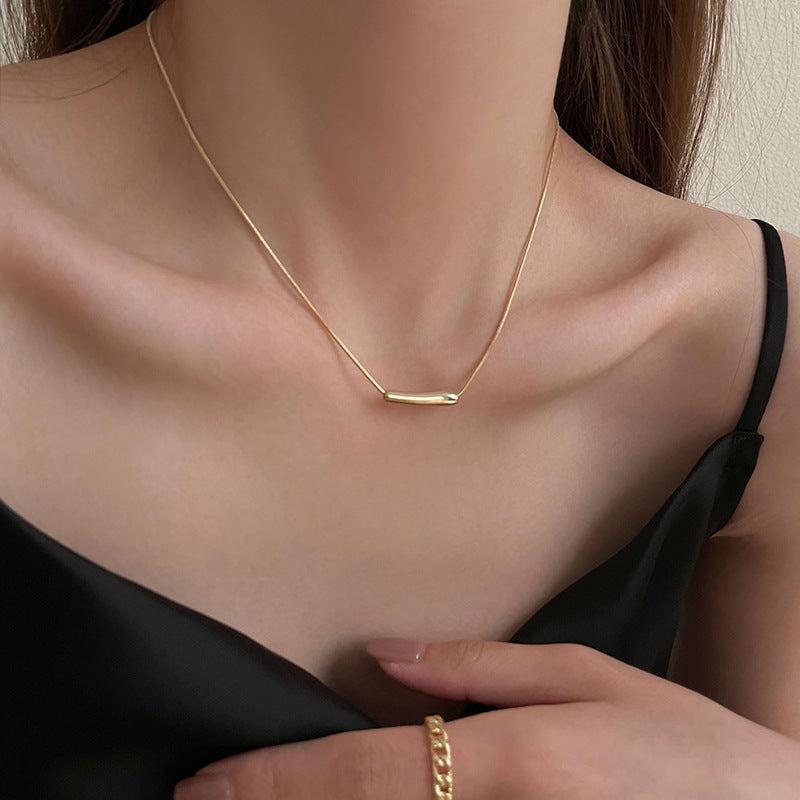 Sandra Snakebone Pendant in 14k Gold