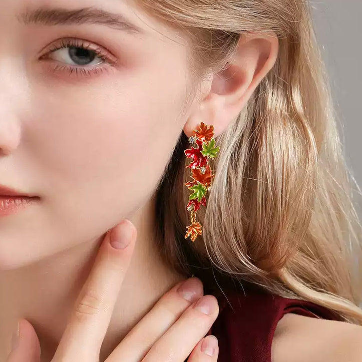 Maple Leaf Stud Earrings