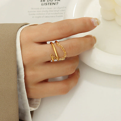 18k Gold Rotating Ring