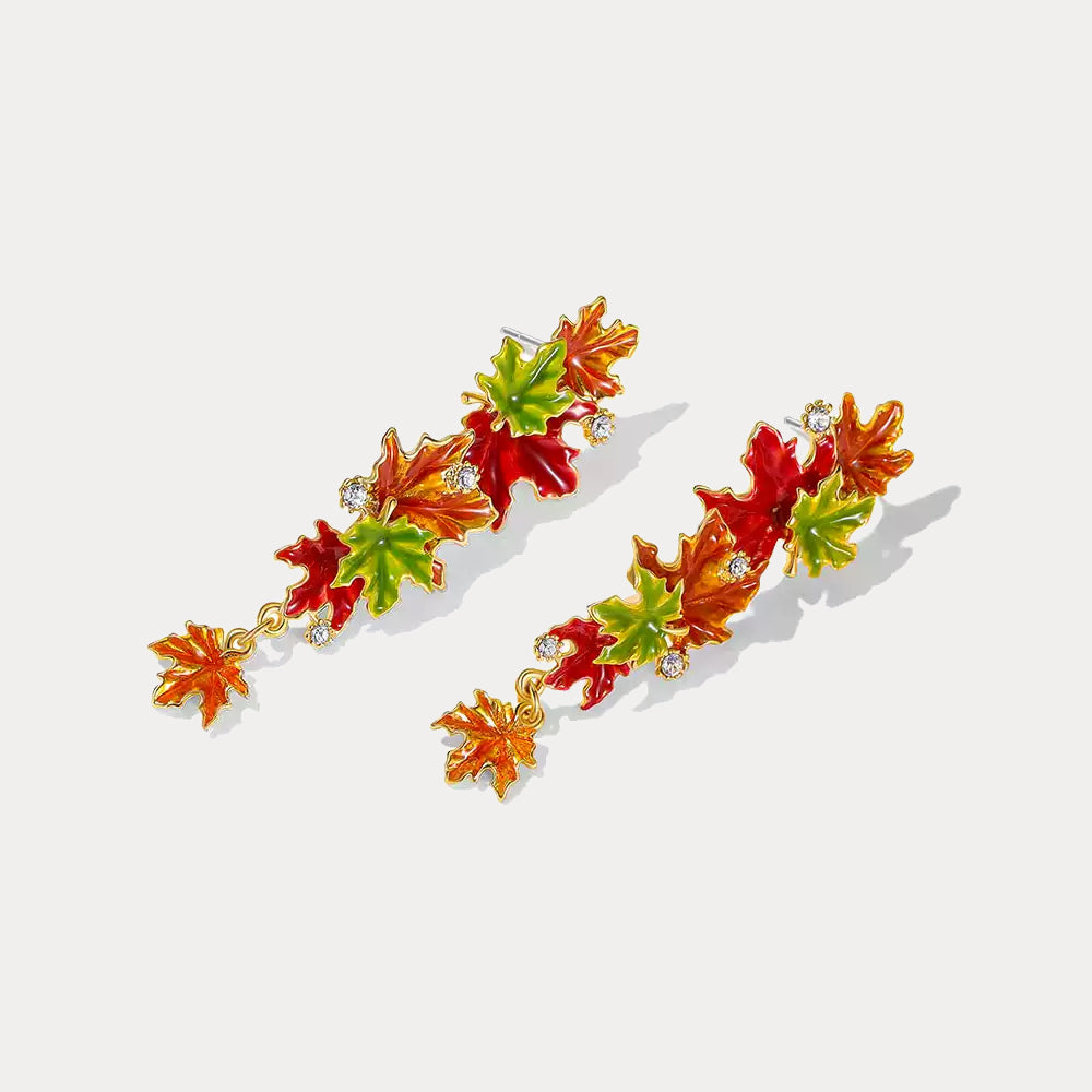 Maple Leaf Stud Earrings